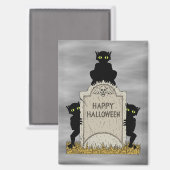 Drei Kobolde Frohes Halloween Magnet (Vorderseite/Rückseite)