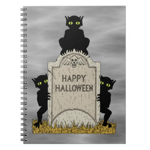 Drei Kobolde Frohes Halloween Notizblock