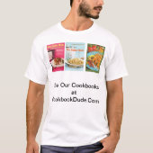 drei Kochbücher an CookBookDude.Com T-Shirt (Vorderseite)