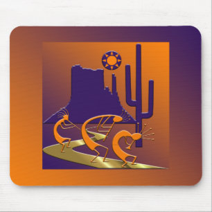 Drei Kokopelli auf der Goldenen Straße Mousepad