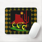 Drei Kokopellis auf der Koad Mousepad (Mit Mouse)