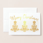 Drei komplizierte Weihnachtsbaum-Konturen nach Maß Folienkarte (Vorderseite mit Umschlag)