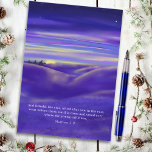 Drei Könige Aquarell Religiöses Budget Feiertagspostkarte<br><div class="desc">Drei weise Männer folgen dem Stern nach Bethlehem über die Wüste, eine wunderschöne Hand gemalt zeitgenössische religiöse Aquarellmalerei mit schönen lila Sonnenuntergang und Sternenhimmel. Diese individuell anpassbare Christliche Weihnachtsgrüßkarte kann mit dem Template leicht personalisiert werden. Einschließlich eines Bibelziels aus Matthew 2:9 "und siehe, der Stern, den sie im Osten sahen,...</div>