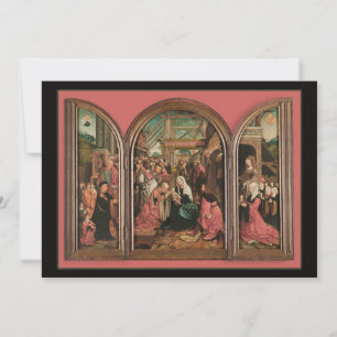 Drei Könige beten Baby Jesus Feiertagskarte