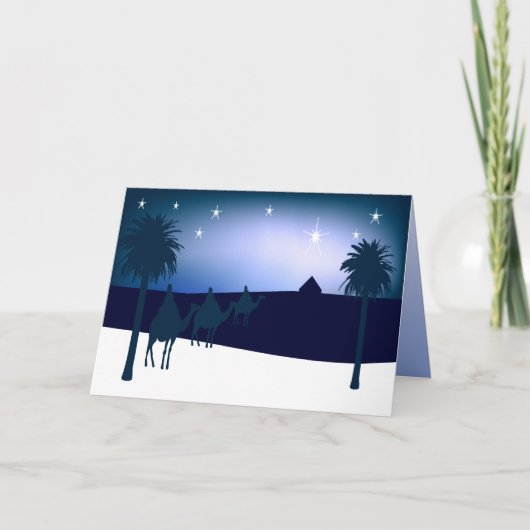 Drei Könige Bethlehem Christliche Weihnachtskarte Feiertagskarte (Vorderseite)