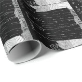 Drei Könige chrismas spielen Schwarzweiss-Kunst Geschenkpapier (Rolleneckpunkt)