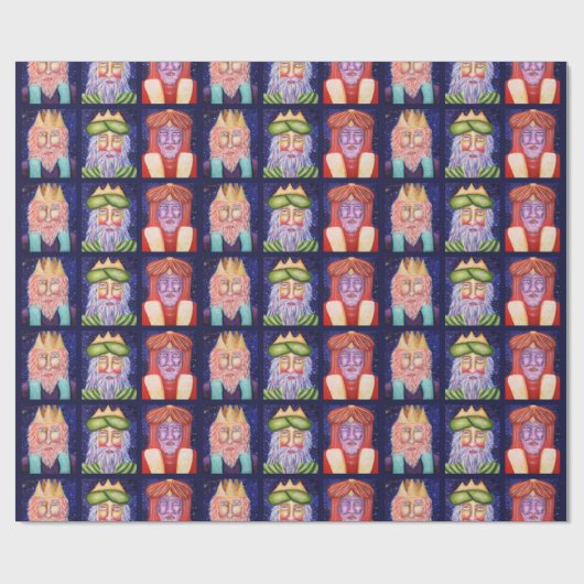 Drei Könige Christmas Holiday Art Geschenkpapier (Flach)