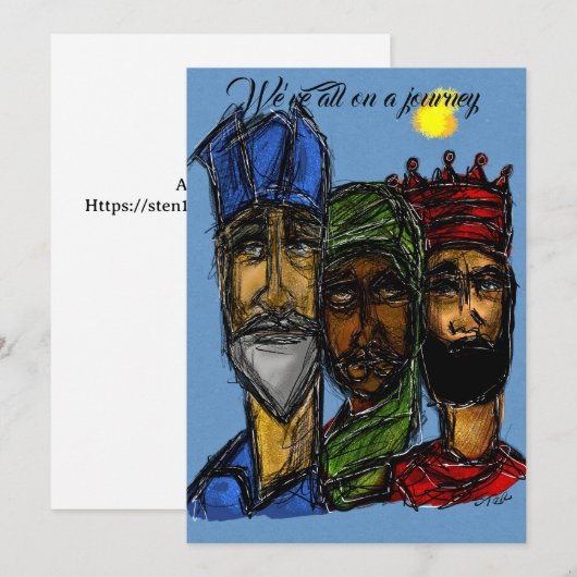 Drei Könige Einladung (Vorne/Hinten)