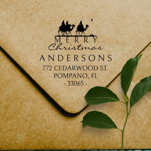 Drei Könige Elegante Weihnachten Rücksendeadresse Permastempel