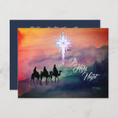 Drei Könige flache Grußkarte (Vorne/Hinten)