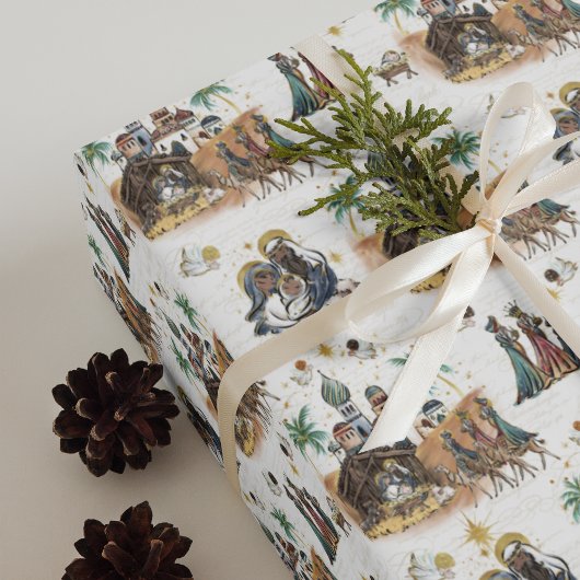 Drei Könige in Bethlehem Geschenkpapier