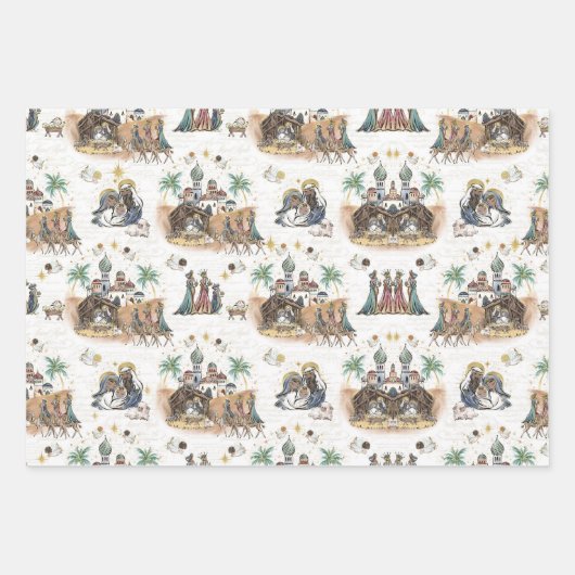 Drei Könige in Bethlehem Geschenkpapier Set (Vorderseite 2)