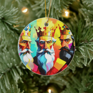 Drei Könige Keramik Ornament