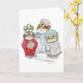 Drei Könige kommen mit Geschenkkarte Karte (Gelbe Blume)