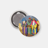 Drei Könige mit Geschenken für das Baby Jesus Weih Magnet (Vorderseite/Rückseite)