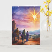 Drei Könige nach der Wasserfarbenszene Karte (Gelbe Blume)