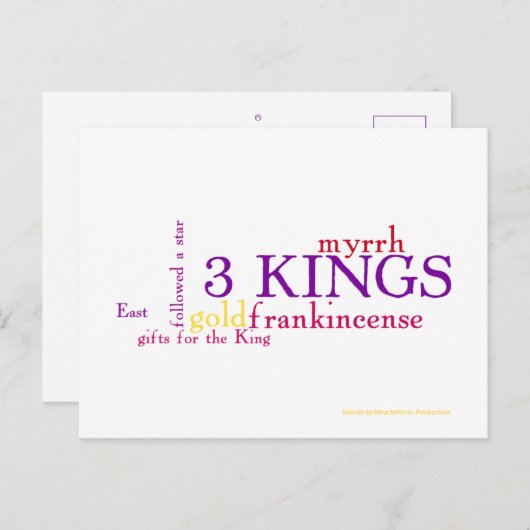Drei Könige Postkarte (Vorne/Hinten)