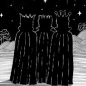 Drei Könige Sterne Schwarz-Weiß Weihnachtsdesign Geschenkpapier