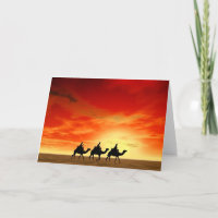 Drei Könige und roter Sonnenuntergang