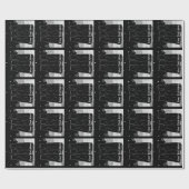 Drei Könige Weihnachtsstern monochrome Zeitung Geschenkpapier (Flach)