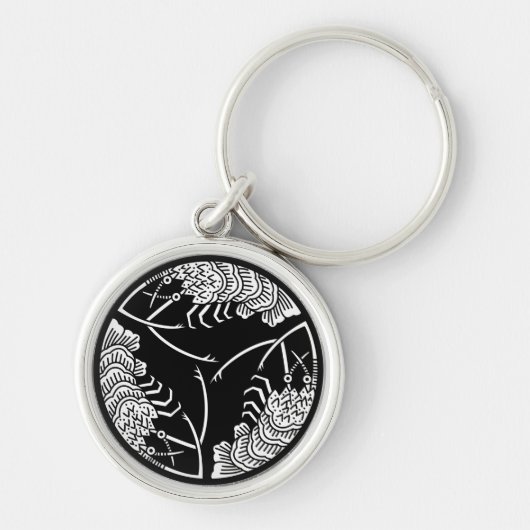 Drei Kopf-an-Schwanz-Langusten-Schlüsselanhänger Schlüsselanhänger (Vorne)