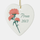 Drei Korallen Rose Rosa Nelken Prom Keepake Keramik Ornament (Rechts)