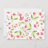 Drei Korallenrosa-Muster Dankeskarte (Rückseite)