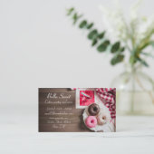 Drei köstliche Krapfen Visitenkarte (Stehend Vorderseite)