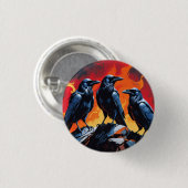 Drei Krähen Button (Vorne & Hinten)