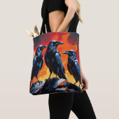 Drei Krähen Tasche (Von Nahem)