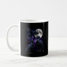 Drei Krähenmond-Gothik-Kosmisches Weltraum-Retro-G Kaffeetasse