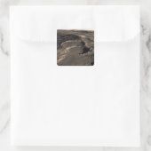 Drei Krater im östlichen Hellasgebiet M Quadratischer Aufkleber (Tasche)