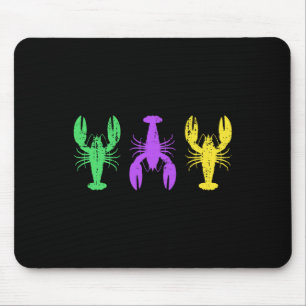 Drei Krautfische: Mardi Gras Flag Farben New Orlea Mousepad
