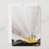 Drei Kreuz-religiöse Hochzeits-Einladung Einladung (Rückseite)