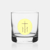 Drei Kreuze auf Calvary Gelb Whiskyglas (Vorderseite)