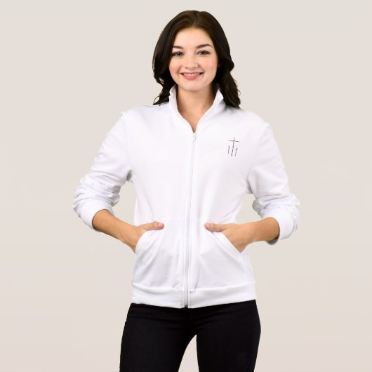 Drei Kreuze auf Calvary Hoodie (Vorne ganz)