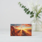 Drei Kreuze in der Wüste Visitenkarte (Stehend Vorderseite)