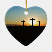 Drei Kreuze Keramikornament (Vorne)