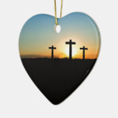 Drei Kreuze Keramikornament (Links)