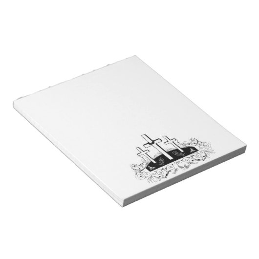 Drei Kreuze Notizblock (angewinkelt)