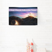 Drei Kreuze Sonnenuntergang Osterkirche Banner (InSitu)