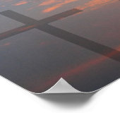 Drei Kreuze und Sonnenaufgang Poster (Ecke)