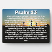 Drei Kreuzungen Psalm 23 Sonnenuntergang Bibelvers Fotoplatte (Vorderseite)