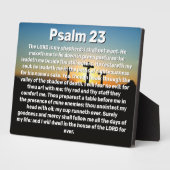 Drei Kreuzungen Psalm 23 Sonnenuntergang Bibelvers Fotoplatte (Seite)