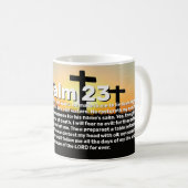Drei Kreuzungen Psalm 23 Sonnenuntergang Bibelvers Kaffeetasse (VorderseiteRechts)