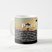 Drei Kreuzungen Psalm 23 Sonnenuntergang Bibelvers Kaffeetasse (Vorderseite Links)
