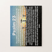 Drei Kreuzungen Psalm 23 Sonnenuntergang Bibelvers Puzzle (Vertikal)