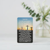 Drei Kreuzungen Psalm 23 Sunset Memorial Prayer Ca Visitenkarte (Stehend Vorderseite)