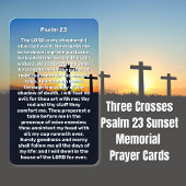 Drei Kreuzungen Psalm 23 Sunset Memorial Prayer Ca Visitenkarte