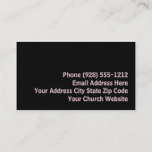 Drei Kreuzungen Rosa Sunrise Church Visitenkarte (Rückseite)